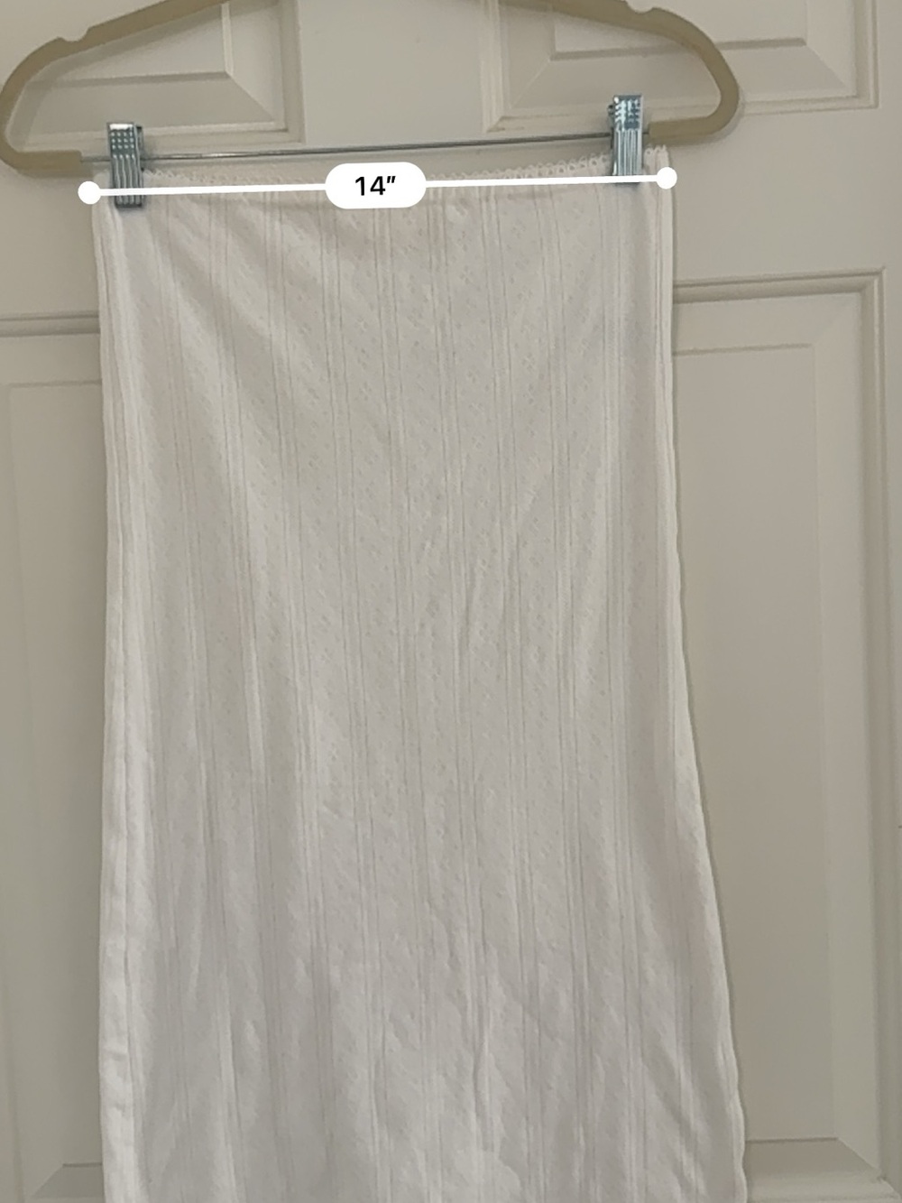 MY MUM MADE IT WHITE POINTELLE COTTON MAXI SKIRT M/L - Picture 5 of 13